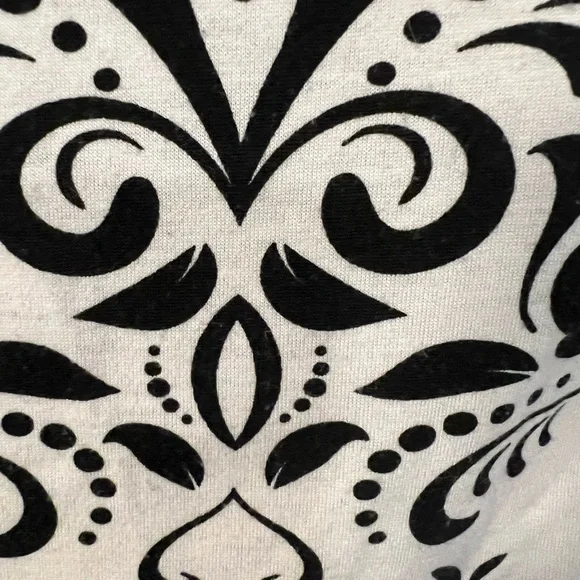 Pair of LuLaRoe v neck t shirts with longer hems. Floral and scroll - Picture 4 of 6